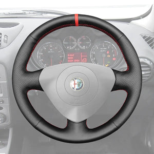 Griffowl Steering Wheel Cover for Customized Sedan Alfa Romeo 156 2003-2005. Perfect grip with our steering wheel wrap and custom interior touch.