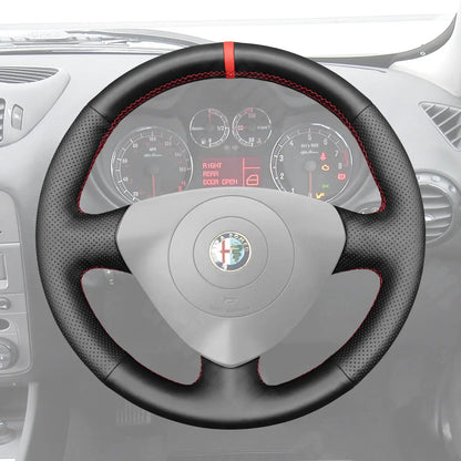 Griffowl Steering Wheel Cover for Customized Sedan Alfa Romeo 156 2003-2005. Perfect grip with our steering wheel wrap and custom interior touch.