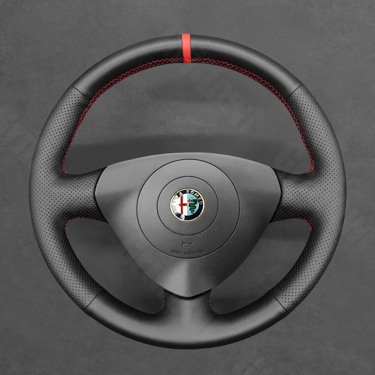 Griffowl Steering Wheel Cover for Customized Sedan Alfa Romeo 156 2003-2005. Perfect grip with our steering wheel wrap and custom interior touch.