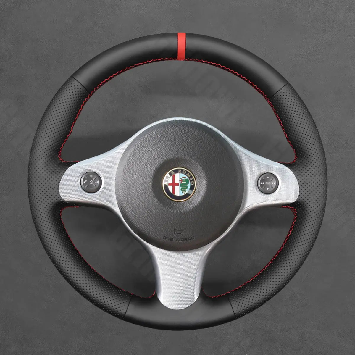 Griffowl Steering Wheel Cover for Customized Sedan Alfa Romeo 159 2006-2012. Perfect grip with our steering wheel wrap and custom interior touch.