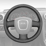 Griffowl Steering Wheel Cover for Customized Sedan Audi A3 A4 A5 2005-2013. Perfect grip with our steering wheel wrap and custom interior touch.