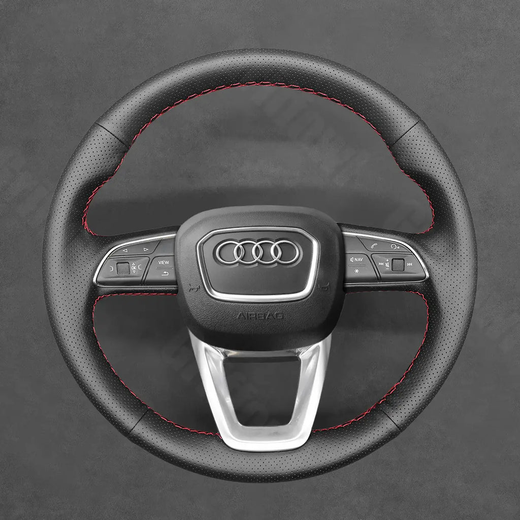 Griffowl Steering Wheel Cover for Customized Sedan Audi A3 A4 A5 S3 S4 S5 RS3 RS4 RS5 2015-2024. Hand-sewn DIY kit blends grip, function, and style inside.