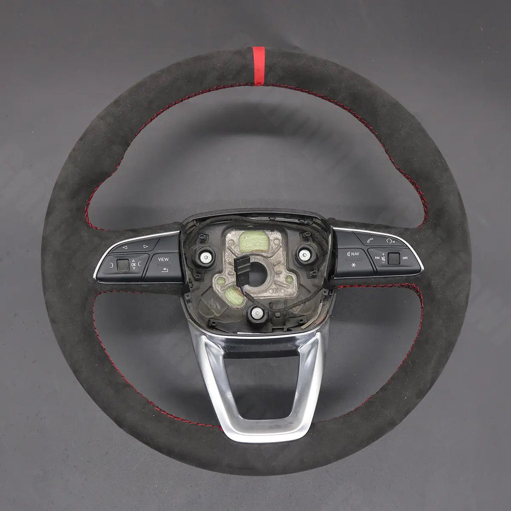 Griffowl Steering Wheel Cover for Customized Sedan Audi A3 A4 A5 S3 S4 S5 RS3 RS4 RS5 2015-2024. Hand-sewn DIY kit blends grip, function, and style inside.