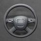 Griffowl Steering Wheel Cover for Customized Sedan Audi A3 A4 A6 A8 S8 2005-2013. For refined interior upgrades using our wrap and stitch kit.