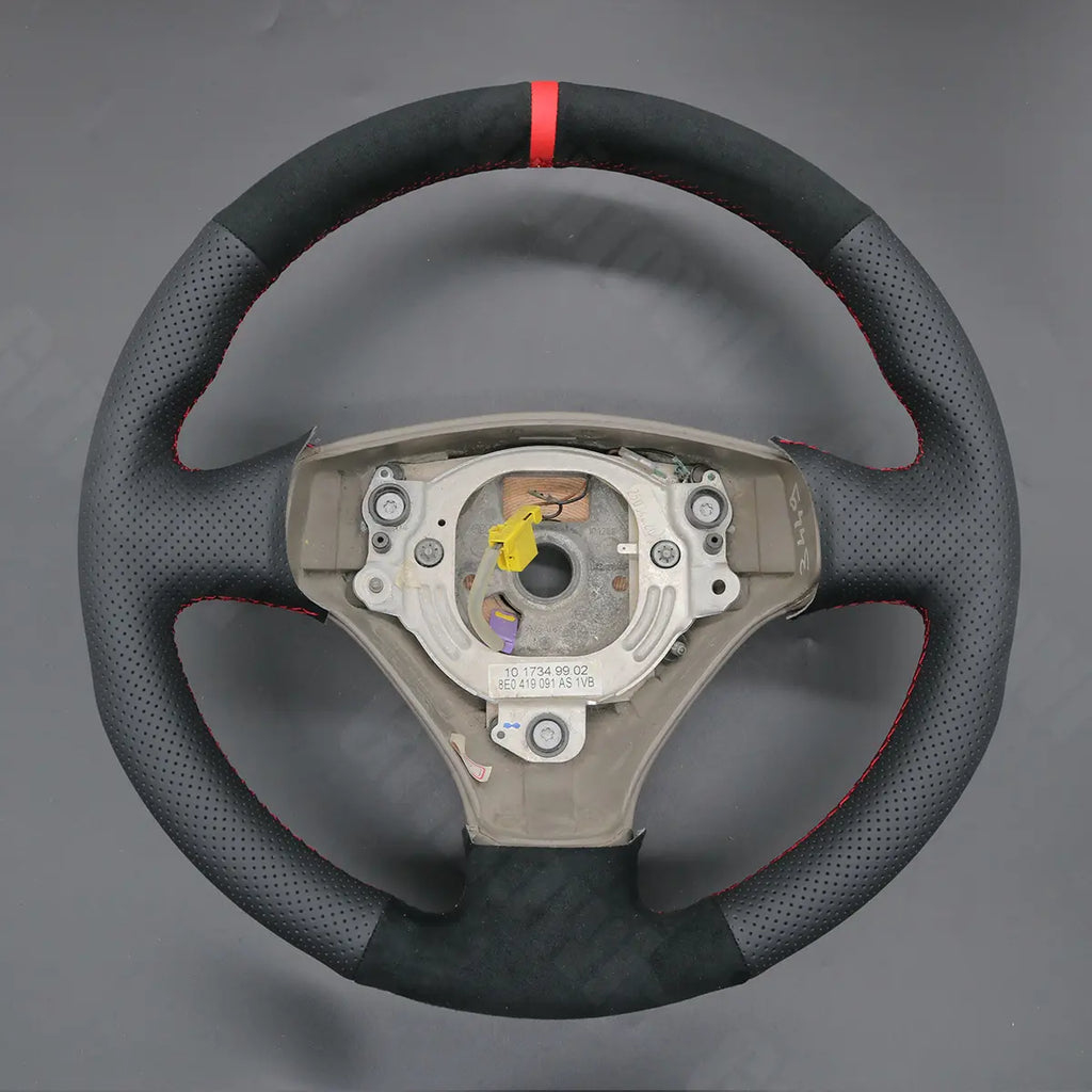 Griffowl Steering Wheel Cover for Customized Sedan Audi A3 A4 RS6 S4 2000-2006. For refined interior upgrades using our wrap and stitch kit.