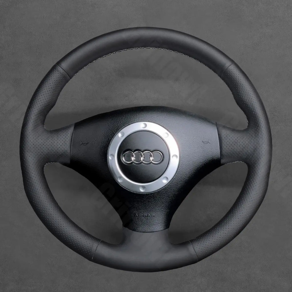 Griffowl Steering Wheel Cover for Customized Sedan Audi A3 A4 RS6 S4 2000-2006. For refined interior upgrades using our wrap and stitch kit.