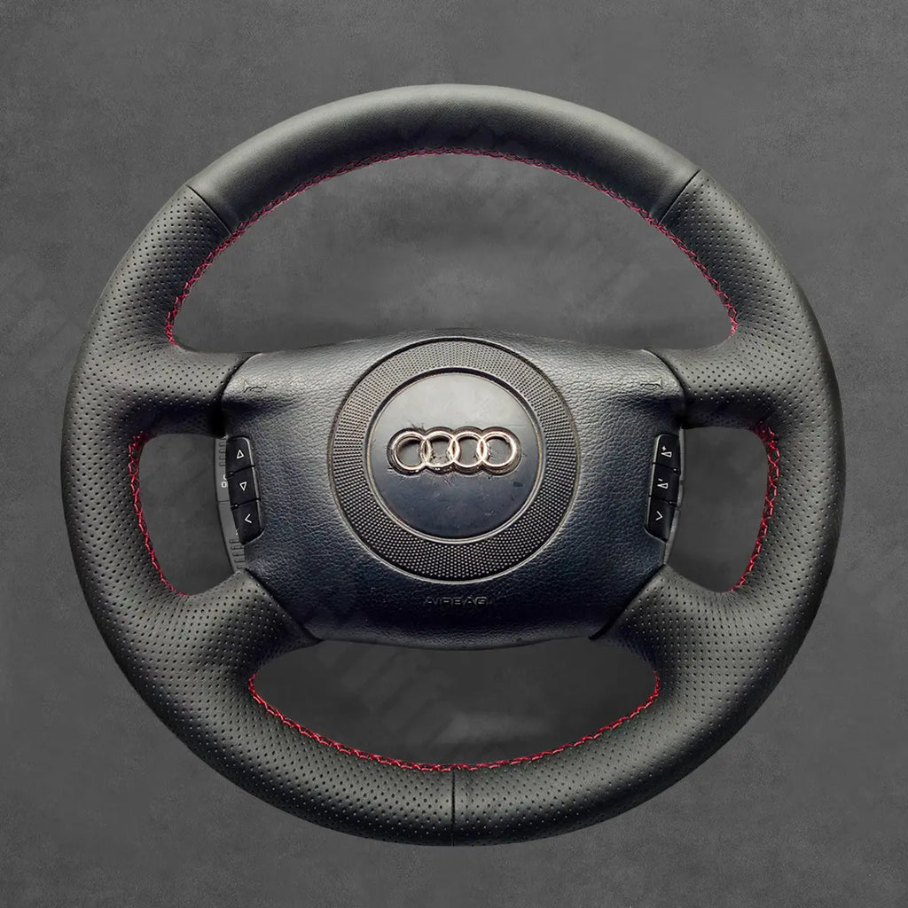 Griffowl Steering Wheel Cover for Customized Sedan Audi A4 A6 A8 1998-2004. Perfect grip with our steering wheel wrap and custom interior touch.