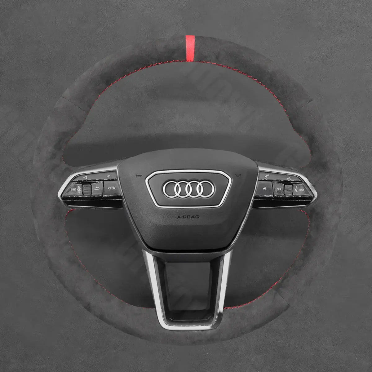 Griffowl Steering Wheel Cover for Customized Sedan Audi A6 A7 A8 S6 S7 S8 RS6 RS7 2018-2024. Elevate your interior with Griffowl's wrap and stitch kit.