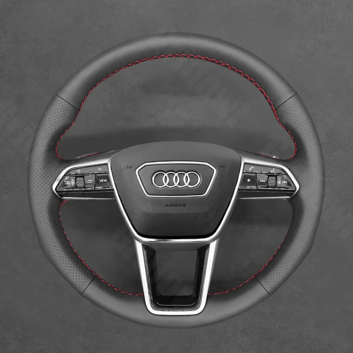 Griffowl Steering Wheel Cover for Customized Sedan Audi A6 A7 A8 S6 S7 S8 RS6 RS7 2018-2024. Elevate your interior with Griffowl's wrap and stitch kit.