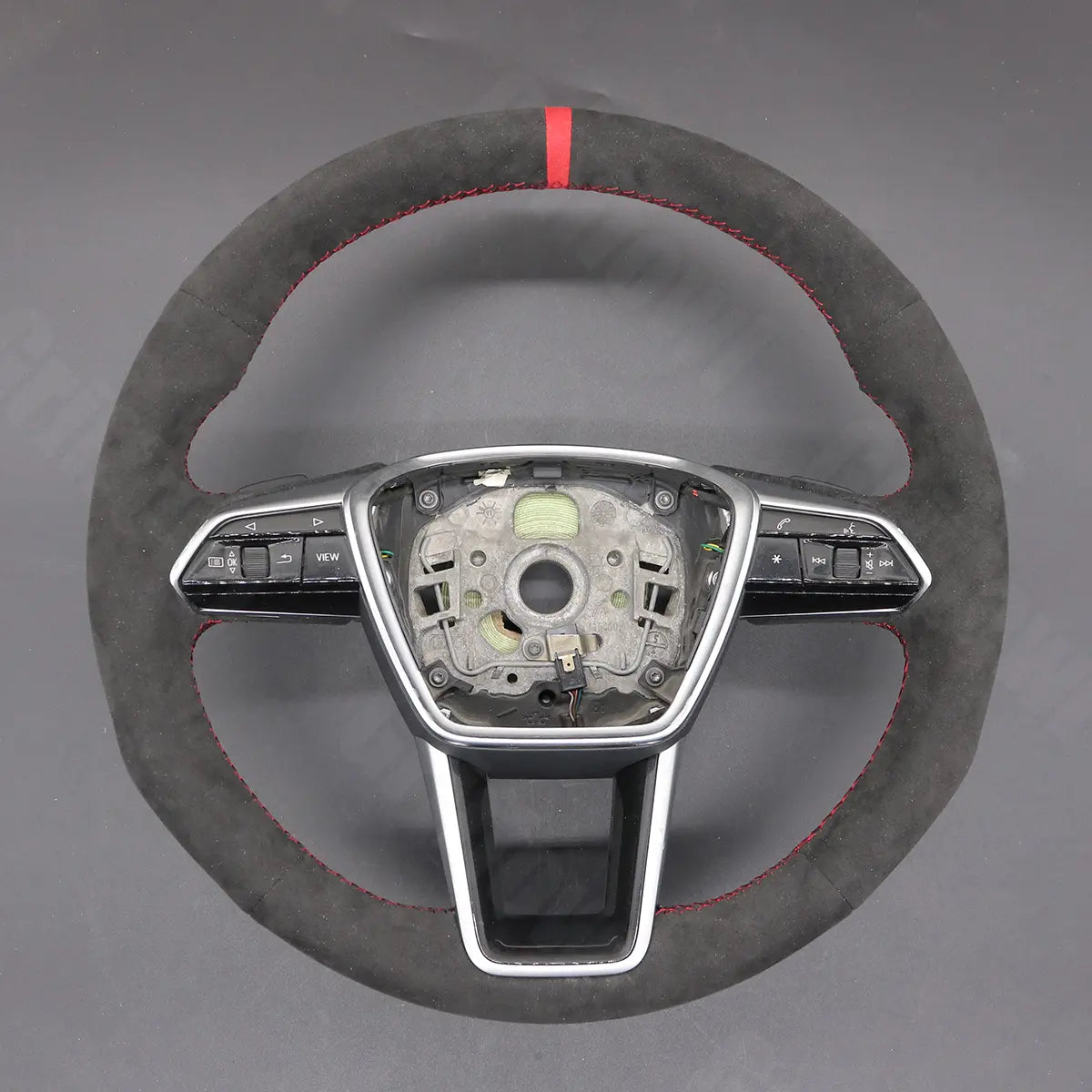 Griffowl Steering Wheel Cover for Customized Sedan Audi A6 A7 A8 S6 S7 S8 RS6 RS7 2018-2024. Elevate your interior with Griffowl's wrap and stitch kit.