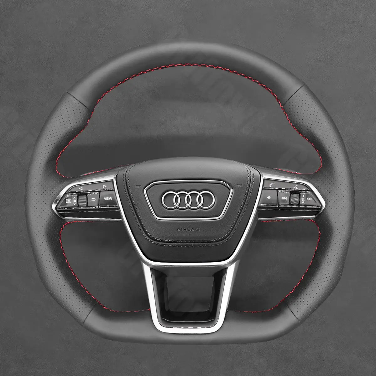 Griffowl Steering Wheel Cover for Customized Sedan Audi A6 A7 S6 S7 RS6 RS7 RS E-tron GT 2018-2024. Hand-sewn DIY kit blends grip, function, and style inside.