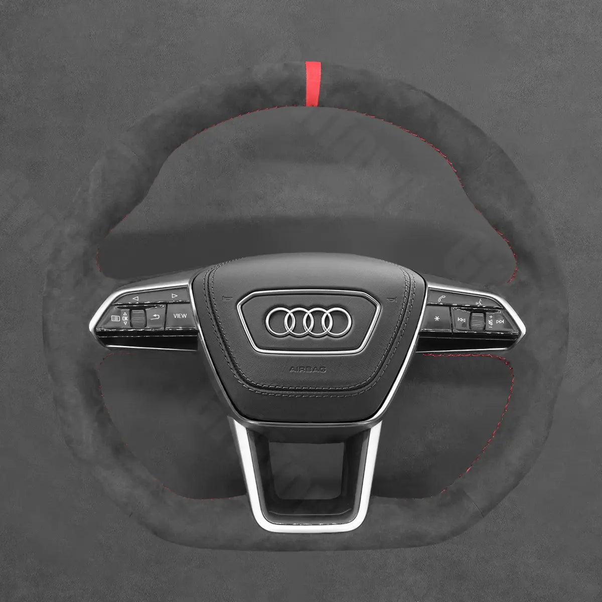 Griffowl Steering Wheel Cover for Customized Sedan Audi A6 A7 S6 S7 RS6 RS7 RS E-tron GT 2018-2024. Hand-sewn DIY kit blends grip, function, and style inside.
