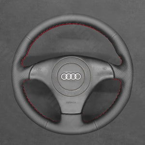 Griffowl Steering Wheel Cover for Customized Sedan Audi A8 S4 S6 1997-2002. Perfect grip with our steering wheel wrap and custom interior touch.
