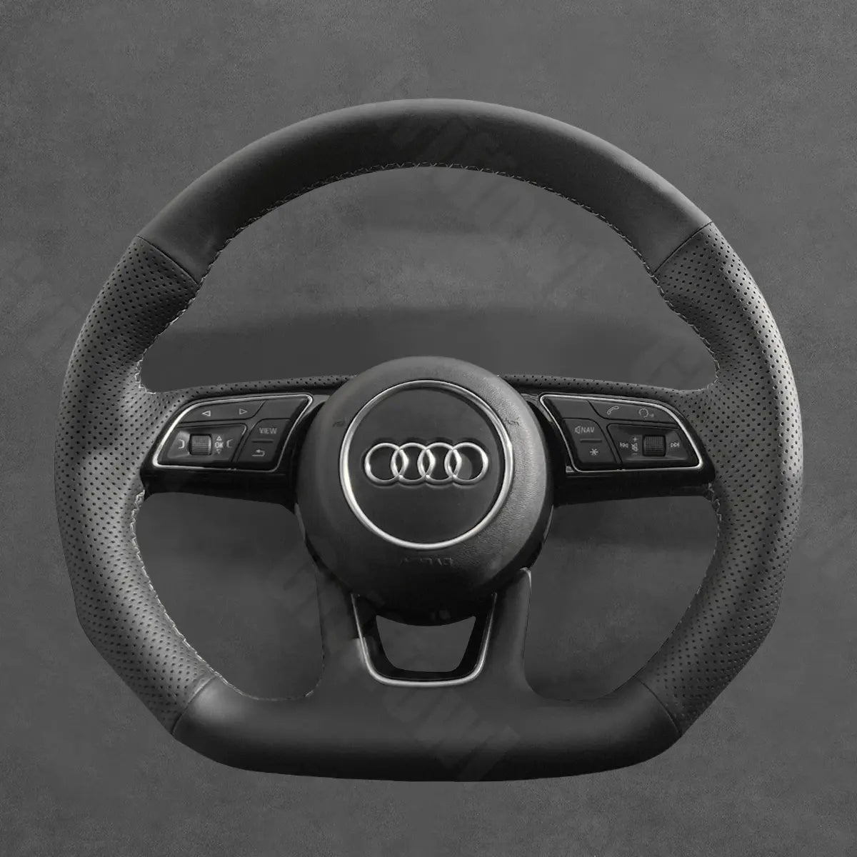 Griffowl Steering Wheel Cover for Customized Sedan Audi S3 S4 S5 RS3 RS4 RS5 2016-2022. Elevate your interior with Griffowl's wrap and stitch kit.