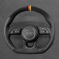 Griffowl Steering Wheel Cover for Customized Sedan Audi S3 S4 S5 RS3 RS4 RS5 2016-2022. Elevate your interior with Griffowl's wrap and stitch kit.