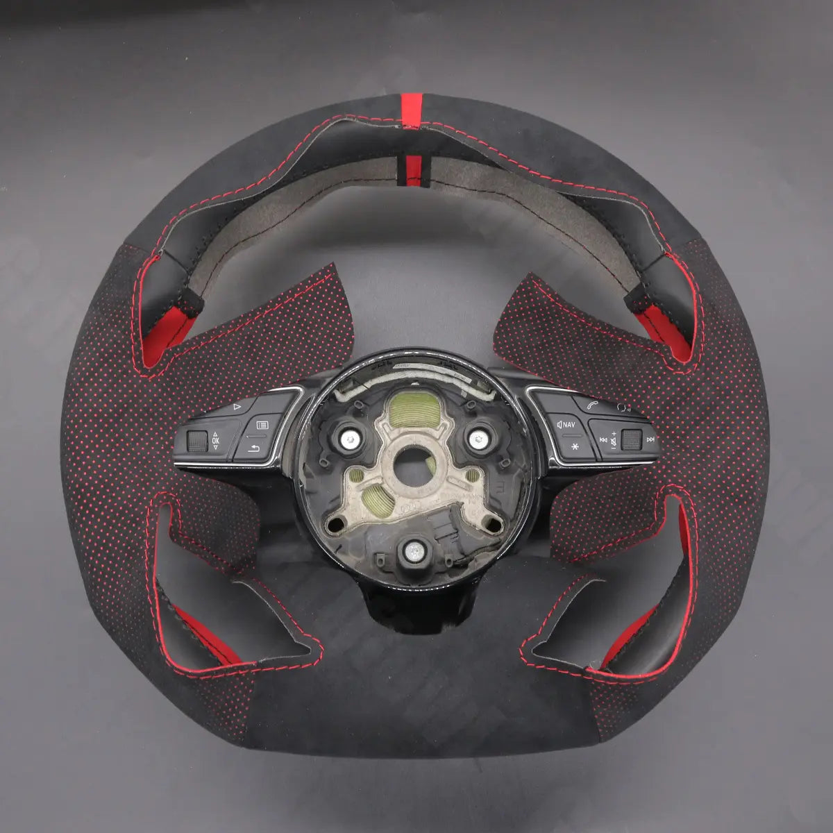 Griffowl Steering Wheel Cover for Customized Sedan Audi S3 S4 S5 RS3 RS4 RS5 2016-2022. Elevate your interior with Griffowl's wrap and stitch kit.