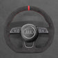 Griffowl Steering Wheel Cover for Customized Sedan Audi S3 S4 S5 RS3 RS4 RS5 2016-2022. Elevate your interior with Griffowl's wrap and stitch kit.