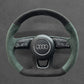 Griffowl Steering Wheel Cover for Customized Sedan Audi S3 S4 S5 RS3 RS4 RS5 2016-2022. Elevate your interior with Griffowl's wrap and stitch kit.
