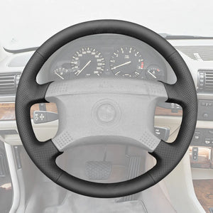 Griffowl Steering Wheel Cover for Customized Sedan BMW 3 5 7 8 Series E32 1982-1994. Hand-sewn kit for drivers seeking precision and comfort.