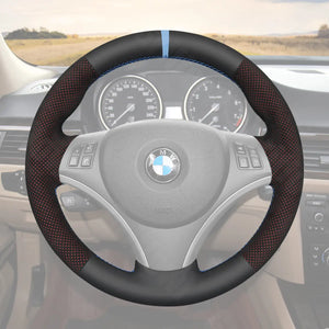 Griffowl Steering Wheel Cover for Customized Sedan BMW 3 Series E90 M3 2005-2013. For refined interior upgrades using our wrap and stitch kit.