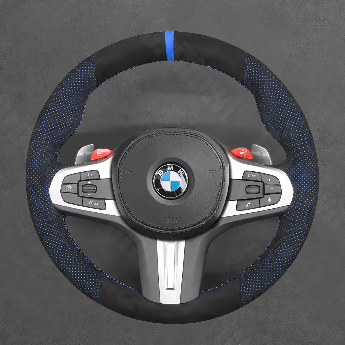 Griffowl Steering Wheel Cover for Customized Sedan BMW M3 G80 2021-2024. Perfect grip with our steering wheel wrap and custom interior touch.