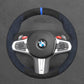 Griffowl Steering Wheel Cover for Customized Sedan BMW M3 G80 2021-2024. Perfect grip with our steering wheel wrap and custom interior touch.
