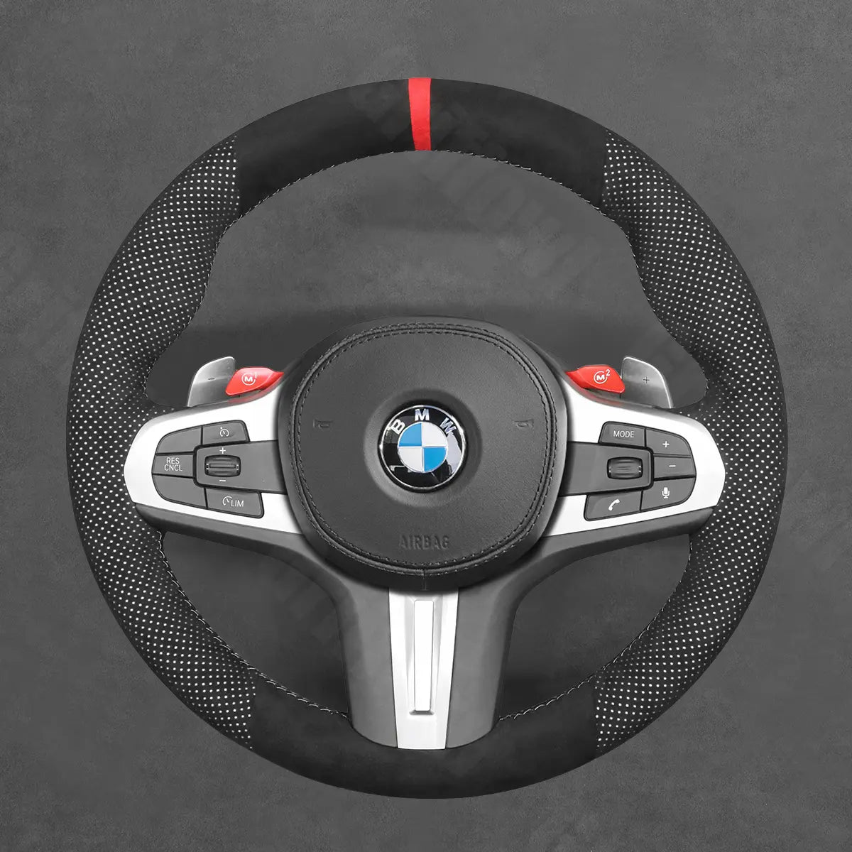 Griffowl Steering Wheel Cover for Customized Sedan BMW M3 G80 2021-2024. Perfect grip with our steering wheel wrap and custom interior touch.