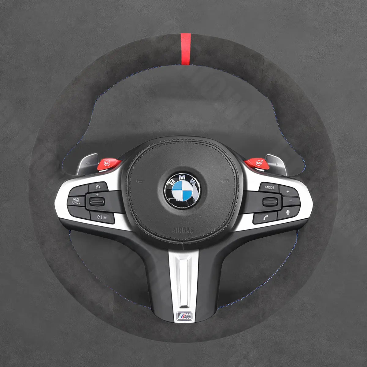 Griffowl Steering Wheel Cover for Customized Sedan BMW M3 G80 2021-2024. Perfect grip with our steering wheel wrap and custom interior touch.