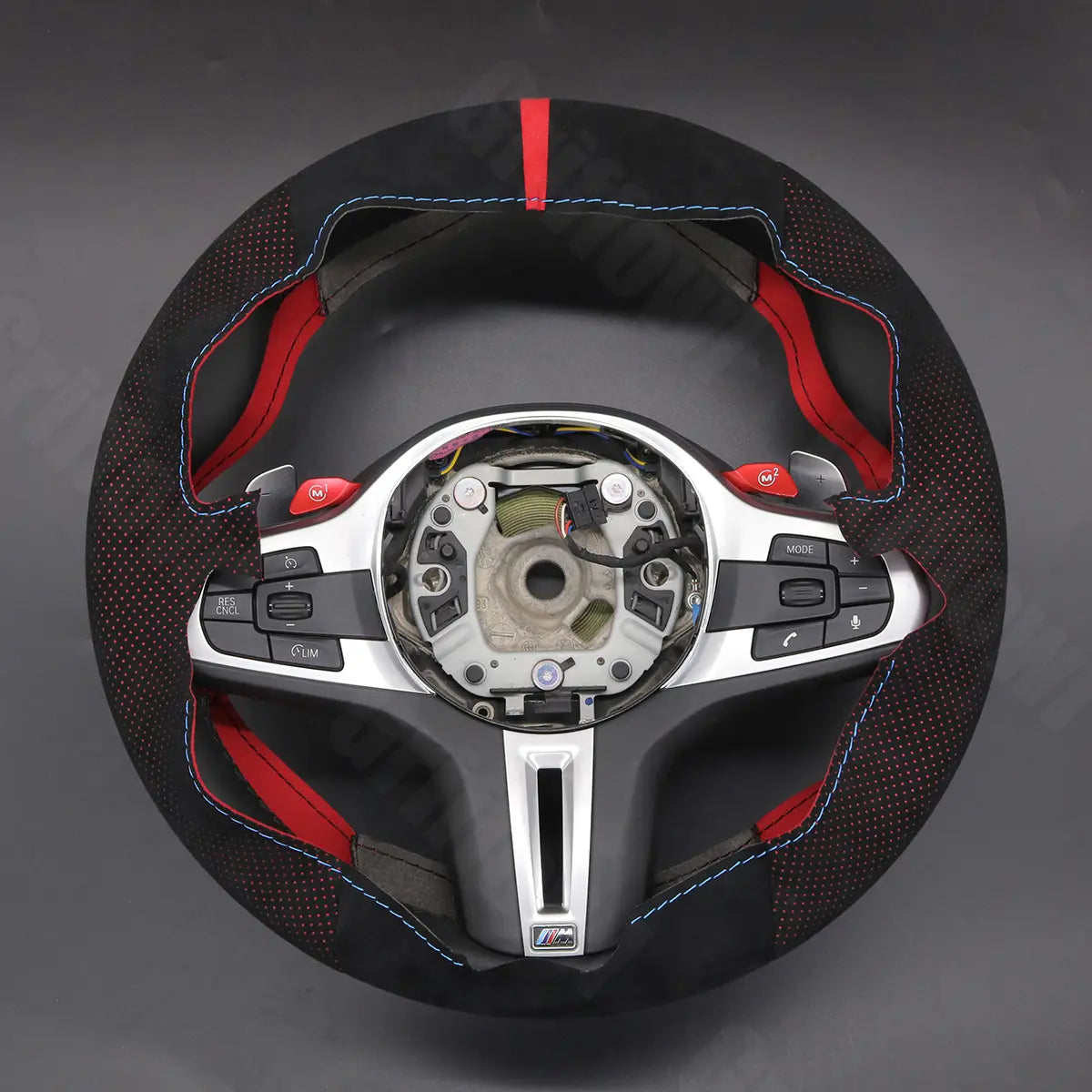 Griffowl Steering Wheel Cover for Customized Sedan BMW M3 G80 2021-2024. Perfect grip with our steering wheel wrap and custom interior touch.