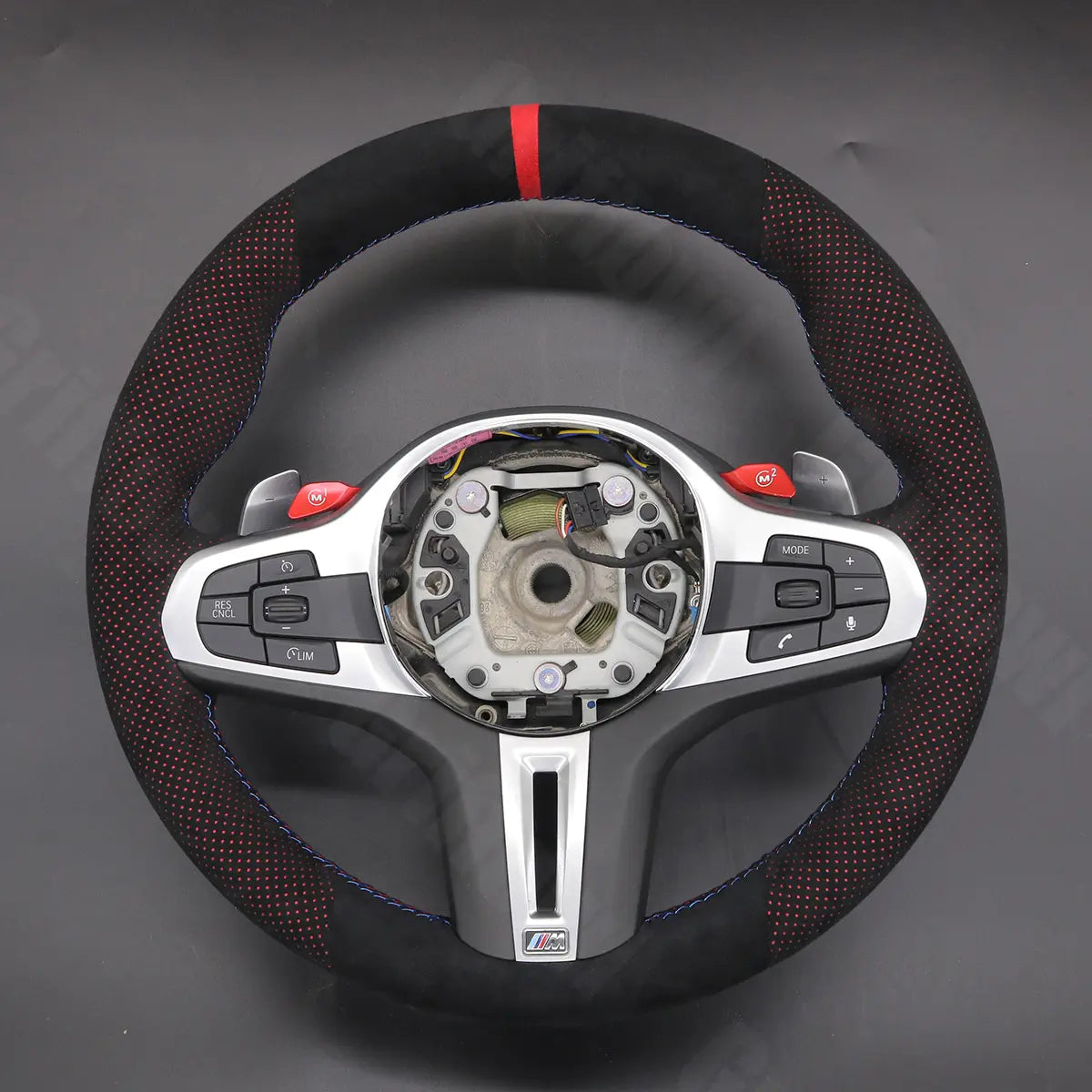 Griffowl Steering Wheel Cover for Customized Sedan BMW M3 G80 2021-2024. Perfect grip with our steering wheel wrap and custom interior touch.