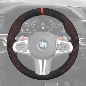Griffowl Steering Wheel Cover for Customized Sedan BMW M3 G80 2021-2024. Perfect grip with our steering wheel wrap and custom interior touch.