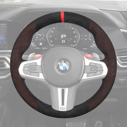 Griffowl Steering Wheel Cover for Customized Sedan BMW M3 G80 2021-2024. Perfect grip with our steering wheel wrap and custom interior touch.