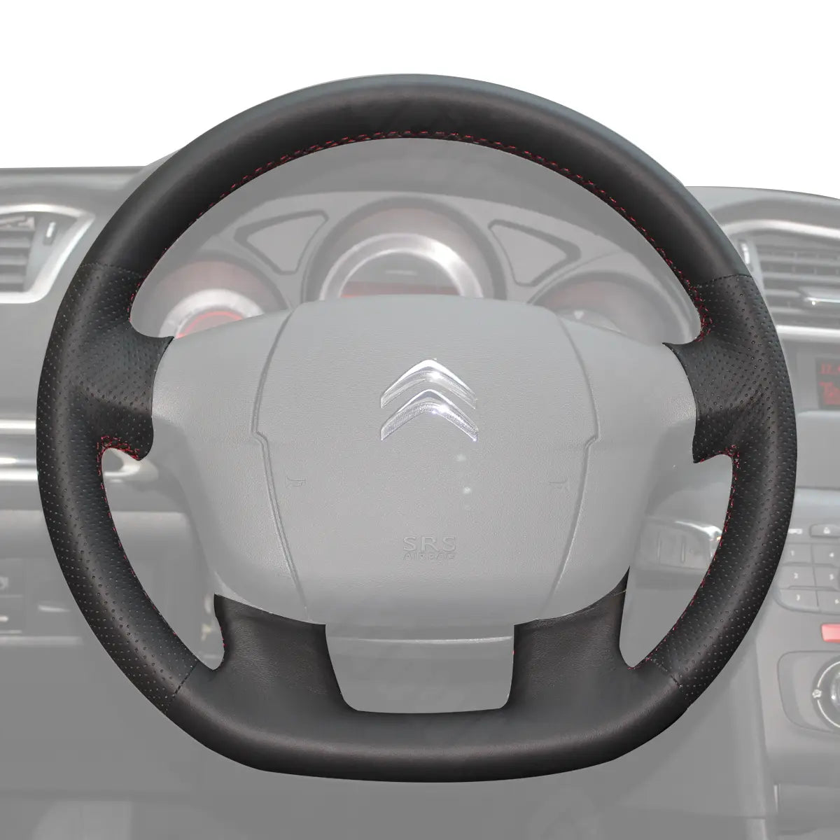 Griffowl Steering Wheel Cover for Customized Sedan Citroen C4 2010-2018. Perfect grip with our steering wheel wrap and custom interior touch.
