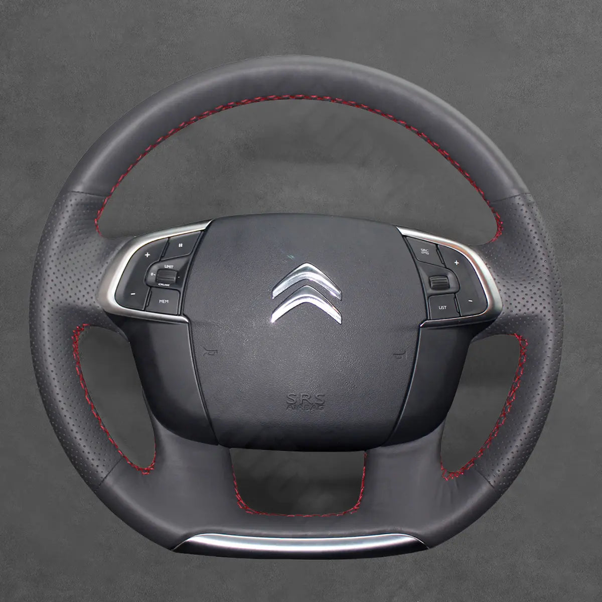 Griffowl Steering Wheel Cover for Customized Sedan Citroen C4 2010-2019. Perfect grip with our steering wheel wrap and custom interior touch.
