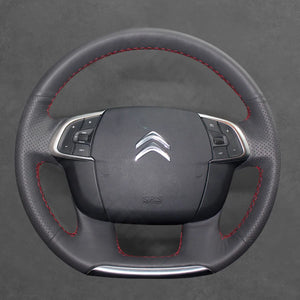 Griffowl Steering Wheel Cover for Customized Sedan Citroen C4 2010-2019. Perfect grip with our steering wheel wrap and custom interior touch.
