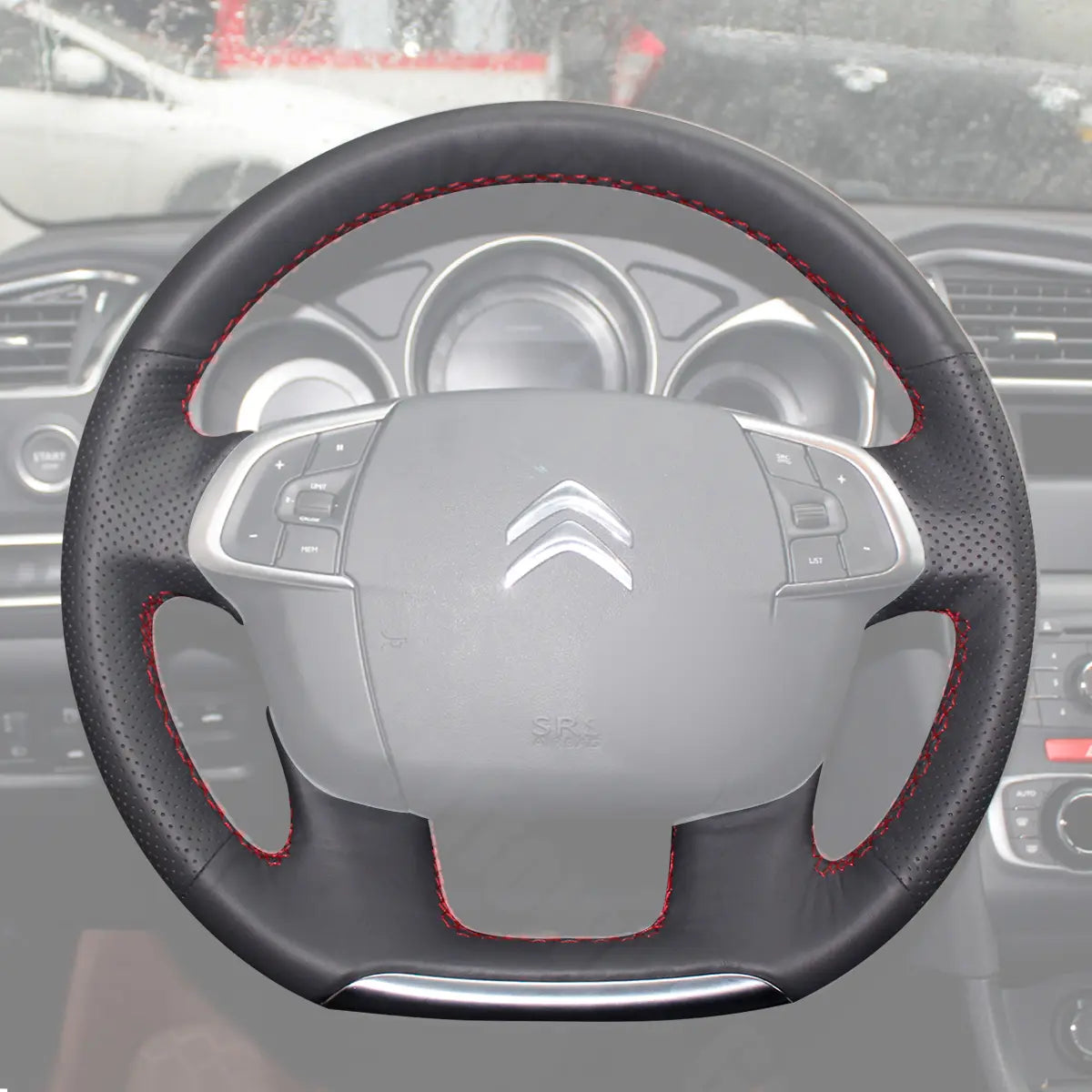 Griffowl Steering Wheel Cover for Customized Sedan Citroen C4 2010-2019. Perfect grip with our steering wheel wrap and custom interior touch.
