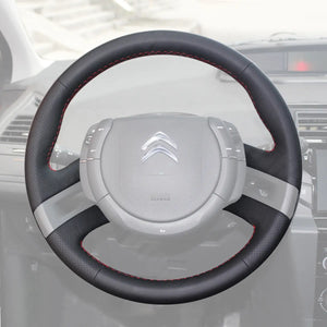 Griffowl Steering Wheel Cover for Customized Sedan Citroen C4 Picasso 2006-2013. For refined interior upgrades using our wrap and stitch kit.

