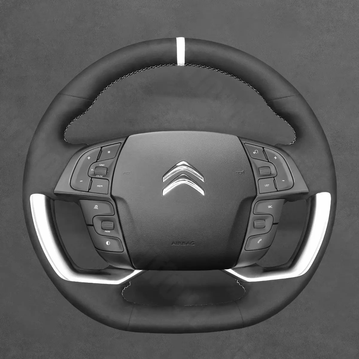 Griffowl Steering Wheel Cover for Customized Sedan Citroen C4 Picasso 2013-2020. For refined interior upgrades using our wrap and stitch kit.
