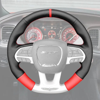 Griffowl Steering Wheel Cover for Customized Sedan Dodge Charger SRT 2015-2023. For refined interior upgrades using our wrap and stitch kit.
