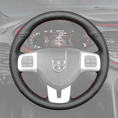 Griffowl Steering Wheel Cover for Customized Sedan Dodge Dart 2013-2016. Perfect grip with our steering wheel wrap and custom interior touch.
