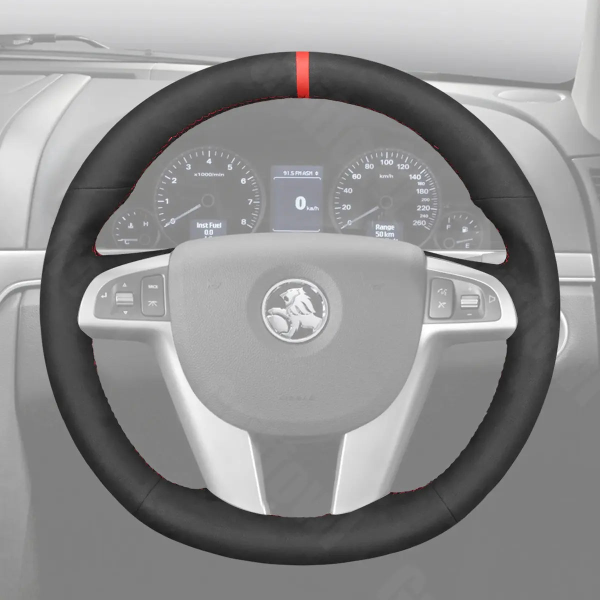 Griffowl Steering Wheel Cover for Customized Sedan Holden Commodore Calais Caprice 2006-2013. Elevate your interior with Griffowl's wrap and stitch kit.