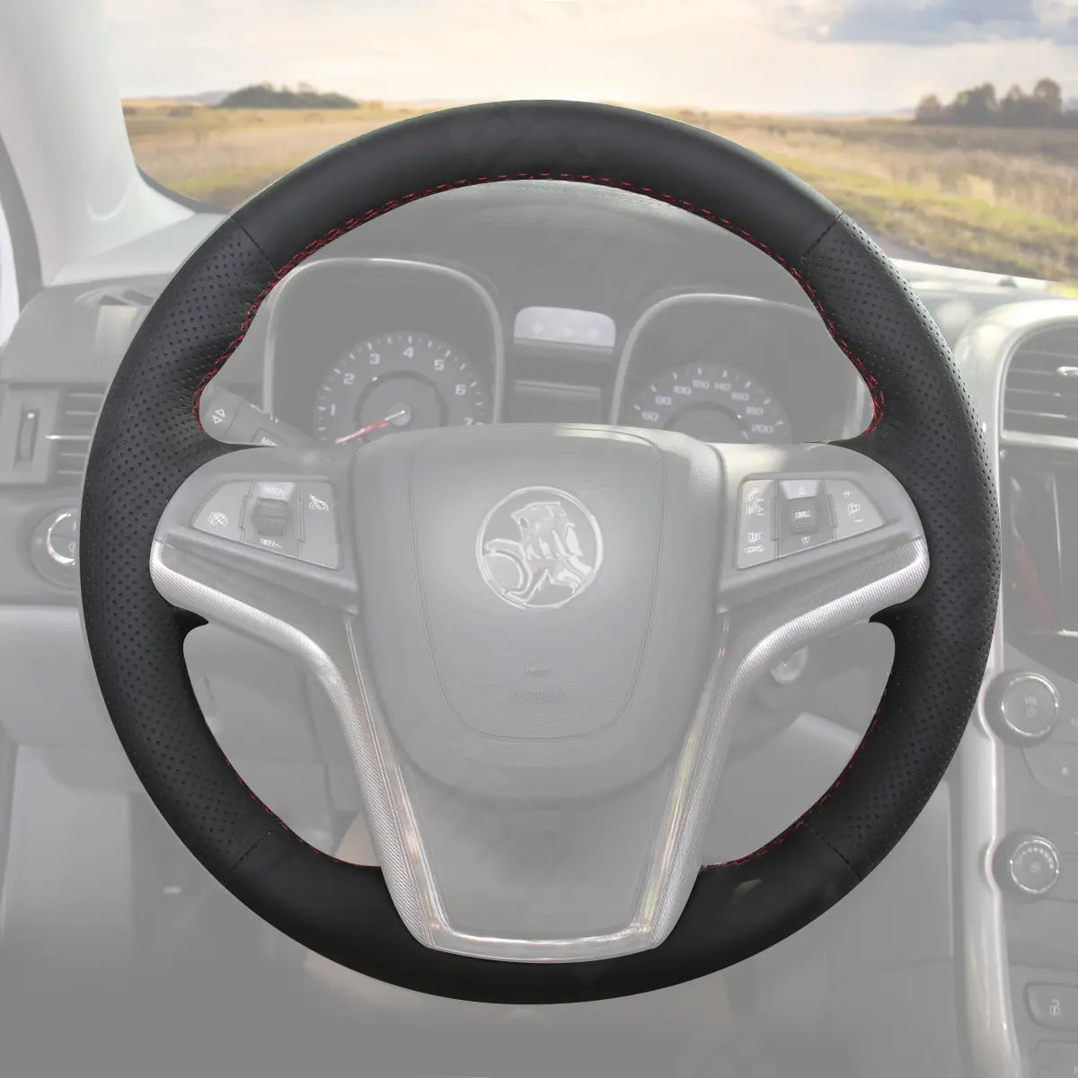 Griffowl Steering Wheel Cover for Customized Sedan Holden Malibu 2013-2016. Perfect grip with our steering wheel wrap and custom interior touch.
