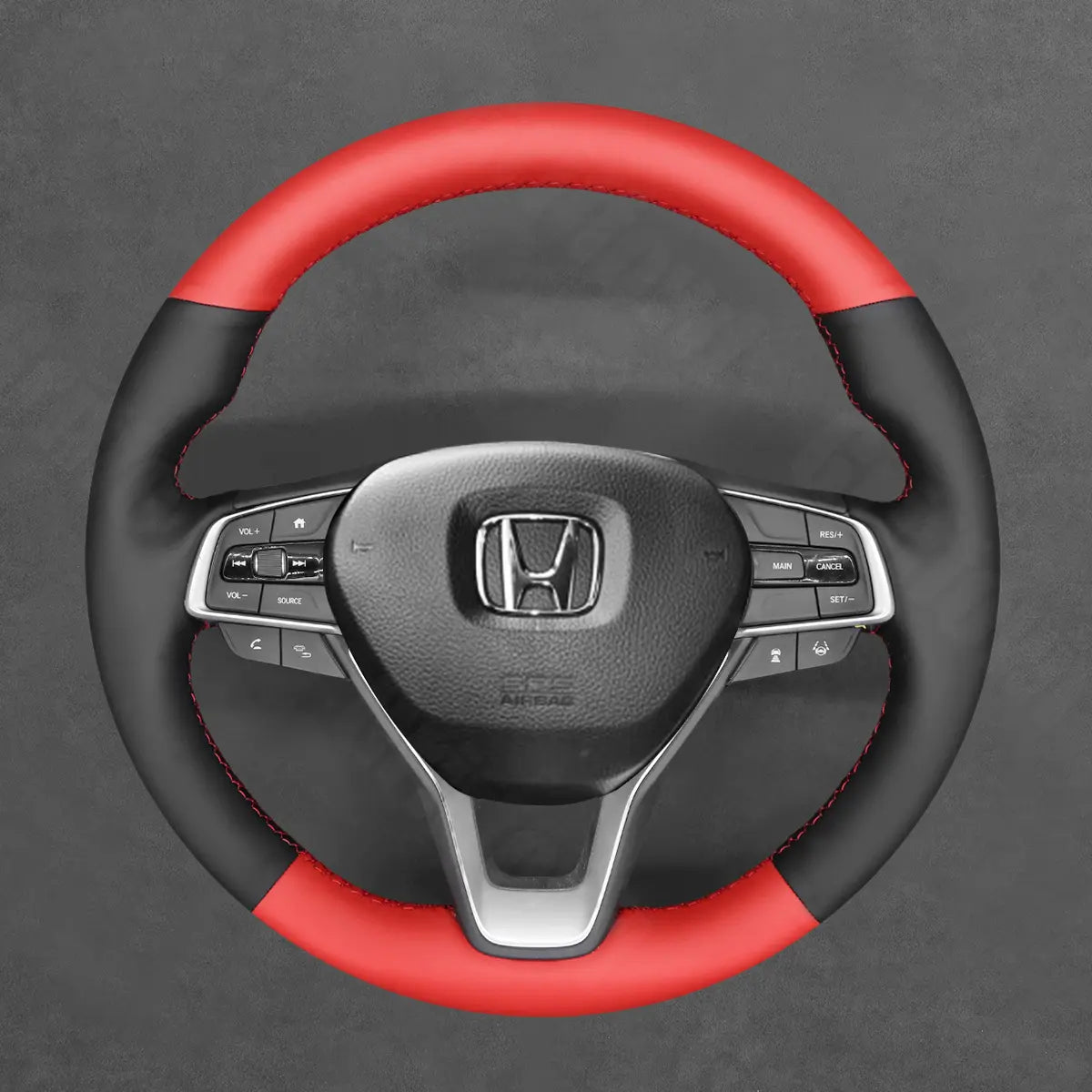 Griffowl Steering Wheel Cover for Customized Sedan Honda Accord 10 2018-2021. Griffowl's interior mod with hand-sewn DIY steering wheel kit.