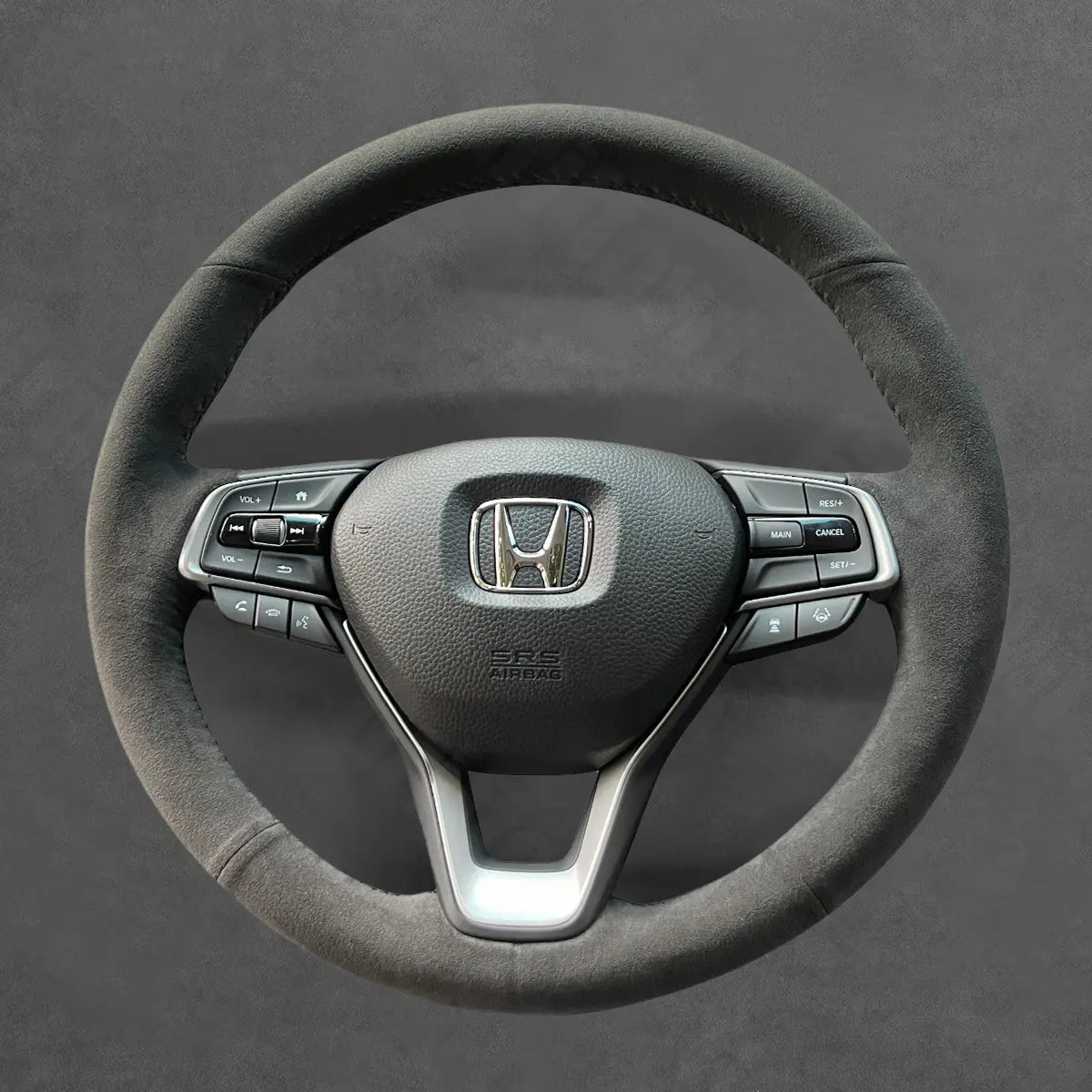Griffowl Steering Wheel Cover for Customized Sedan Honda Accord 10 2018-2021. Griffowl's interior mod with hand-sewn DIY steering wheel kit.