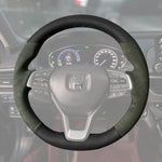 Griffowl Steering Wheel Cover for Customized Sedan Honda Accord 10 2018-2021. Griffowl's interior mod with hand-sewn DIY steering wheel kit.