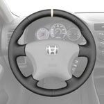 Griffowl Steering Wheel Cover for Customized Sedan Honda Civic 7 2003-2005. Perfect grip with our steering wheel wrap and custom interior touch.