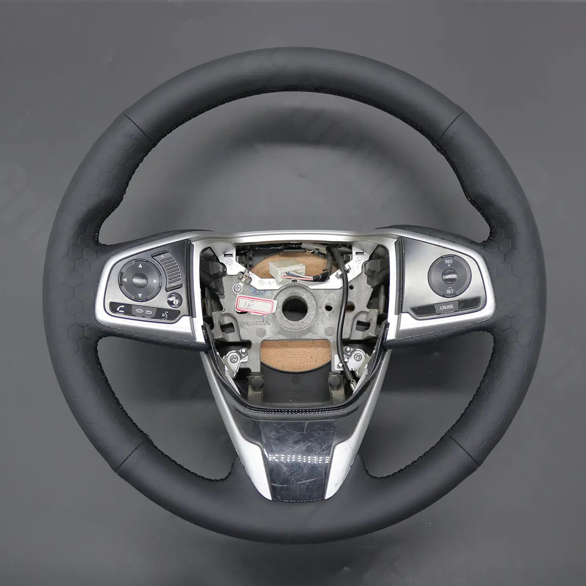 Griffowl Steering Wheel Cover for Customized Sedan Honda Clarity 2018-2021. Perfect grip with our steering wheel wrap and custom interior touch.