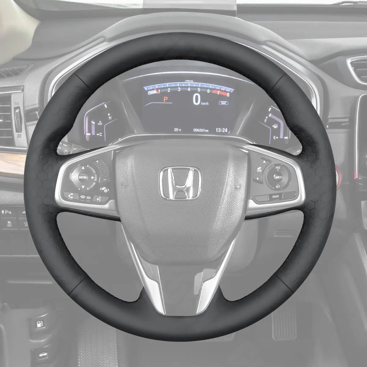 Griffowl Steering Wheel Cover for Customized Sedan Honda Clarity 2018-2021. Perfect grip with our steering wheel wrap and custom interior touch.