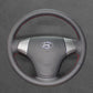 Griffowl Steering Wheel Cover for Customized Sedan Hyundai Elantra 2007-2010. Griffowl's interior mod with hand-sewn DIY steering wheel kit.
