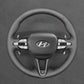 Griffowl Steering Wheel Cover for Customized Sedan Hyundai Elantra N Line 2021-2024. Hand-sewn kit for drivers seeking precision and comfort.

